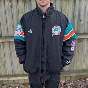 Vintage Miami Dolphins NFL Logo Athletic Jacket